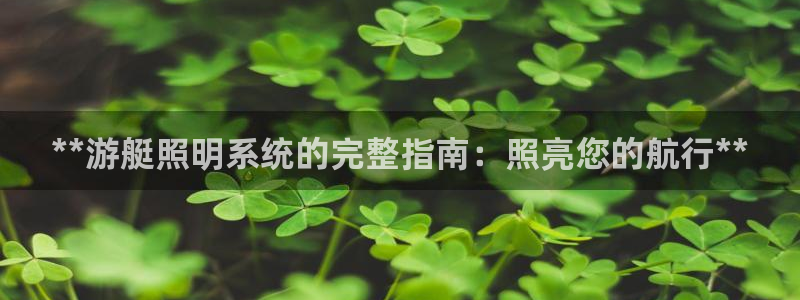 **游艇照明系统的完整指南：照亮您的航行**