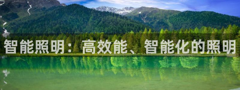 智能照明：高效能、智能化的照明