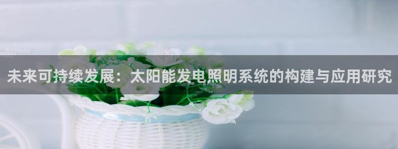 未来可持续发展:太阳能发电照明系统的构建与应用研究